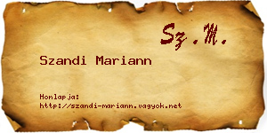 Szandi Mariann névjegykártya